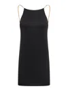 Palm Angels Mini Dress Chain Detail Open Back In Black
