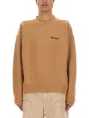 Palm Angels Logo-embroidered Wool-blend Jumper