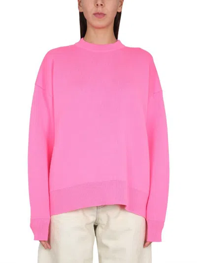 Palm Angels Jersey With Palm Motif In Pink