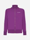 Palm Angels Purple Classic Logo Track Jacket In Purple,off,white