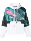 Palm Angels Graphic-print Drawstring Hoodie In Multicolor