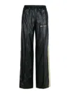 Palm Angels Jogger Black Polyester Blend Pants In Black