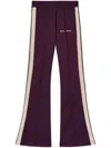 Palm Angels Logo-embroidered Flared Track Pants In Red