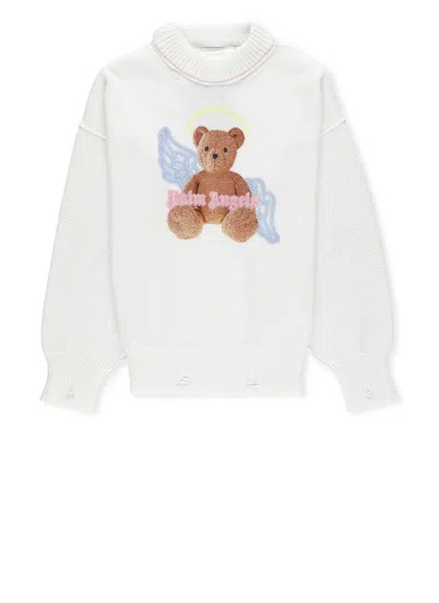 Palm Angels Kids' Jumper With Print In White