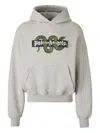 Palm Angels Kangaroo-pockets Hoodie In Gray