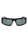 Palm Angels Rectangle-frame Sunglasses In Schwarz