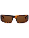 Palm Angels Kerman Rectangular-frame Sunglasses In Brown