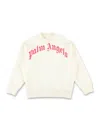 Palm Angels Logo Fleece In Butter