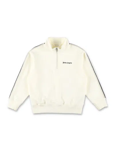 Palm Angels Kid - Half-zip Sweatshirt In Butter