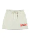 Palm Angels Logo Sweat Skirt In Butter