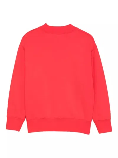 Palm Angels Kids Bear-print Sweatshirt In Red