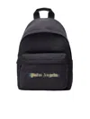 Palm Angels Kids "blurred" Logo Big Backpack In Black