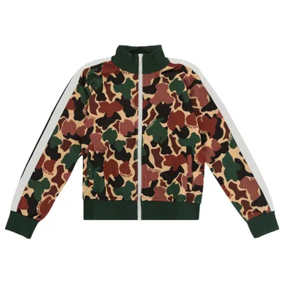 Pre-owned Palm Angels Kids Camouflage Print Track Jacket 'military/beige' | Multi-color | Kid's Size 12 In Multicolor