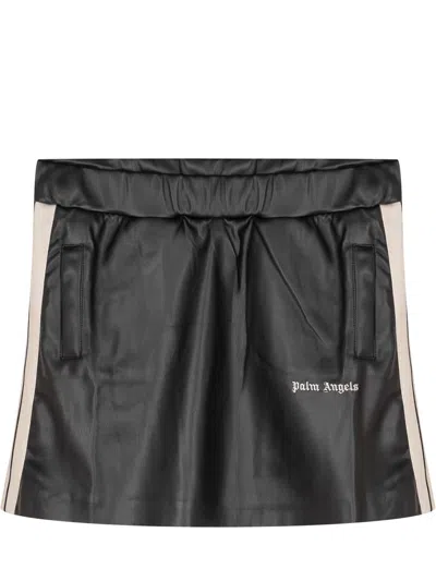 Palm Angels Kids Eco Nappa Sweatskirt In Nero