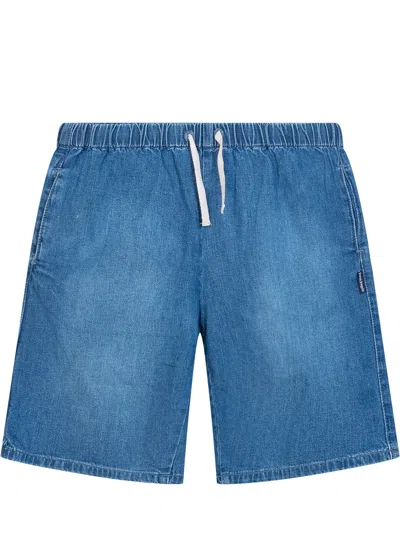 Palm Angels Kids Kids Mini Shorts In Blue