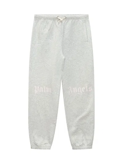 Palm Angels Kids Kids Mini Sweatpants In Gray