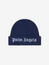 Palm Angels Kids Knitted Logo Beanie 4 - 8 Years Blue By Childsplay Clothing In Blue