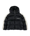Palm Angels Kids Logo Embroidered Padded Jacket In Black