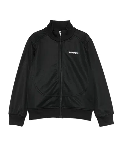 Palm Angels Kids Logo Patch Jacket In Black