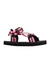 PALM ANGELS PALM ANGELS KIDS LOGO PATCH OPEN TOE SANDALS