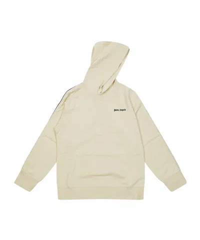 Palm Angels Kids Logo Printed Hoodie In Neutral