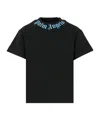 Palm Angels Kids Logo Printed T-shirt In Black