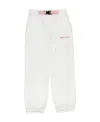 Palm Angels Kids Logo Printed Track Pants In White