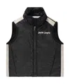 Palm Angels Boys Logo Light Puffer Vest In Black