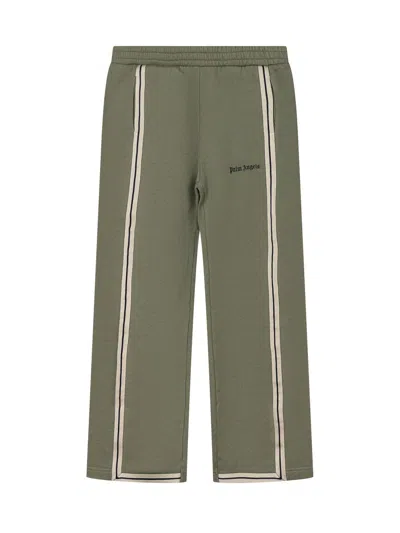 Palm Angels Kids Mini Angels Paintntaloni Trousers In Green