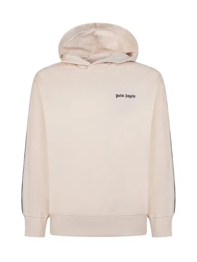 Palm Angels Kids Mini Hooded Sweatshirt For Kids In Sabbia
