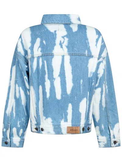 Palm Angels Kids Mini Kids Jacket In Blue Sky B