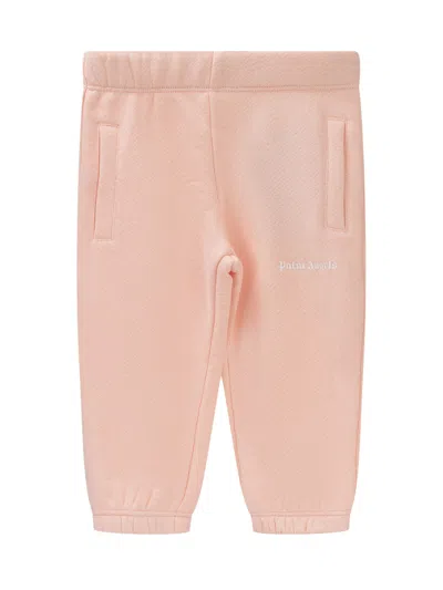 Palm Angels Kids Mini Playful Trousers With Logo In Pink