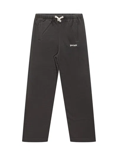 Palm Angels Kids Mini Sweatpants In Nero