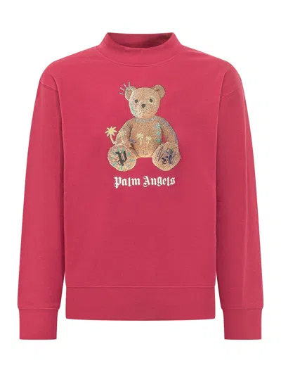 Palm Angels Kids Mini Sweatshirt In Sangria