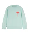 Palm Angels Print Sweater In Green
