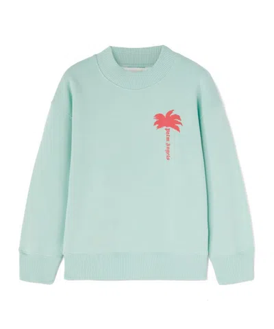 Palm Angels Print Sweater In Green