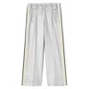 Palm Angels Kids Shiny Track Wide Leg Pants In Gray