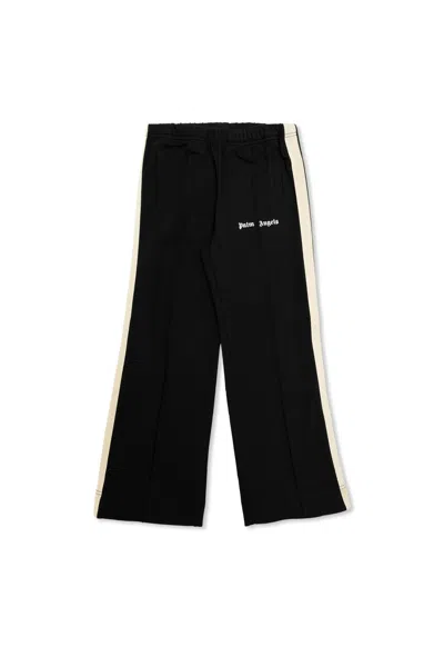 Palm Angels Kids' Contrast-stripe Track Pants In Black