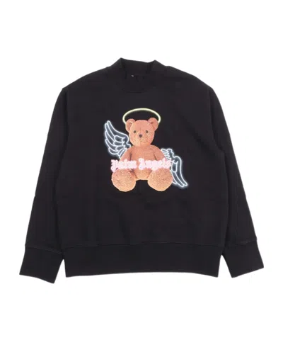 Palm Angels Kids Team Palm T-shirt In Black