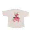 Palm Angels Kids Teddy-print Crewneck T-shirt In White