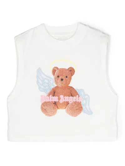 Palm Angels Kids Top In White