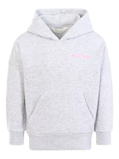 PALM ANGELS PALM ANGELS KIDS TOP WITH EMBROIDERED LOGO AND HOOD