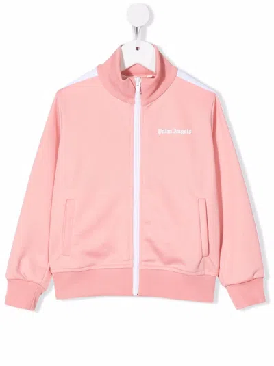 Palm Angels Kids Track Sweatshirt In Pink
