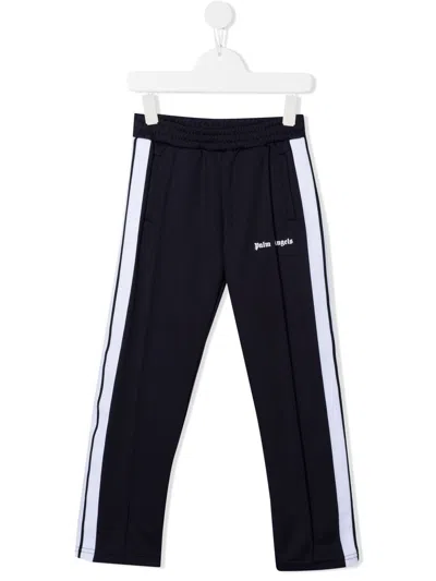 Palm Angels Kids Track Trousers In Blue