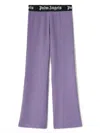 Palm Angels High-rise Ribbed-knit Flared Pants