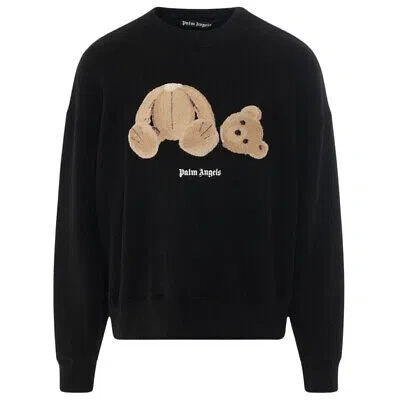 Pre-owned Palm Angels Kill The Bear Logo Black Jumper