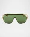 Palm Angels King Aviator Acetate Sunglasses In Green