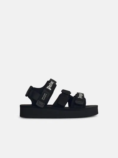 Palm Angels 'kisee' Black Synthetic Fibre Sandals