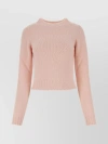Palm Angels Knit Crew-neck Sweater With Ribbed Cuffs And Hemline