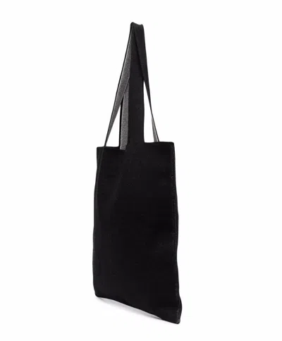 Palm Angels Knit Logo Tote Bag In Black